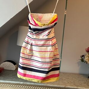 Lilly Pulitzer Pink and Cream Smocked Dress